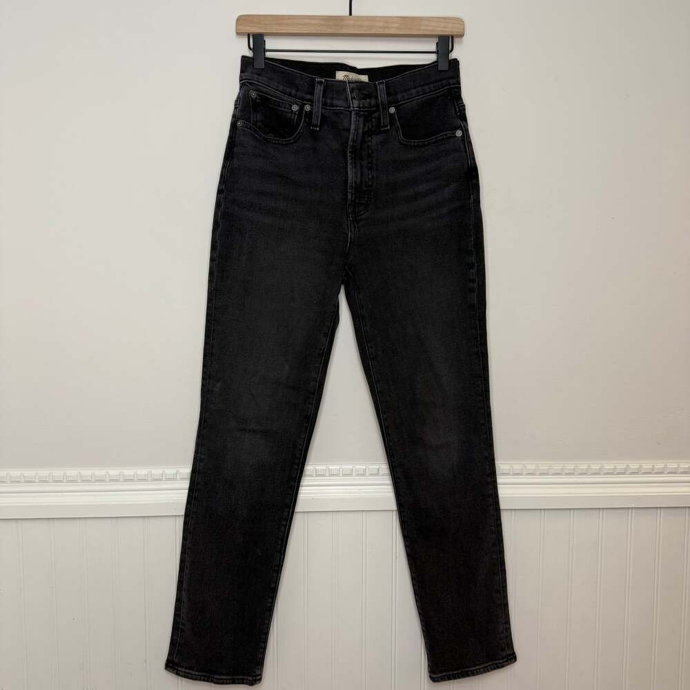 Madewell Perfect Vintage Jean 25 fit 26 27 gray high rise denim prep grunge moto